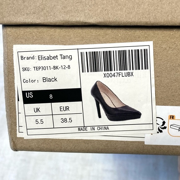 Elisabet Tang Black Leather Platform Stilettos - Picture 11 of 12